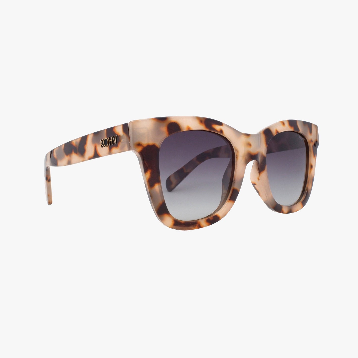 Kohv Eyewear - BAILEY LATTE TORTOISE Polarized Oversized Square Sunglasses