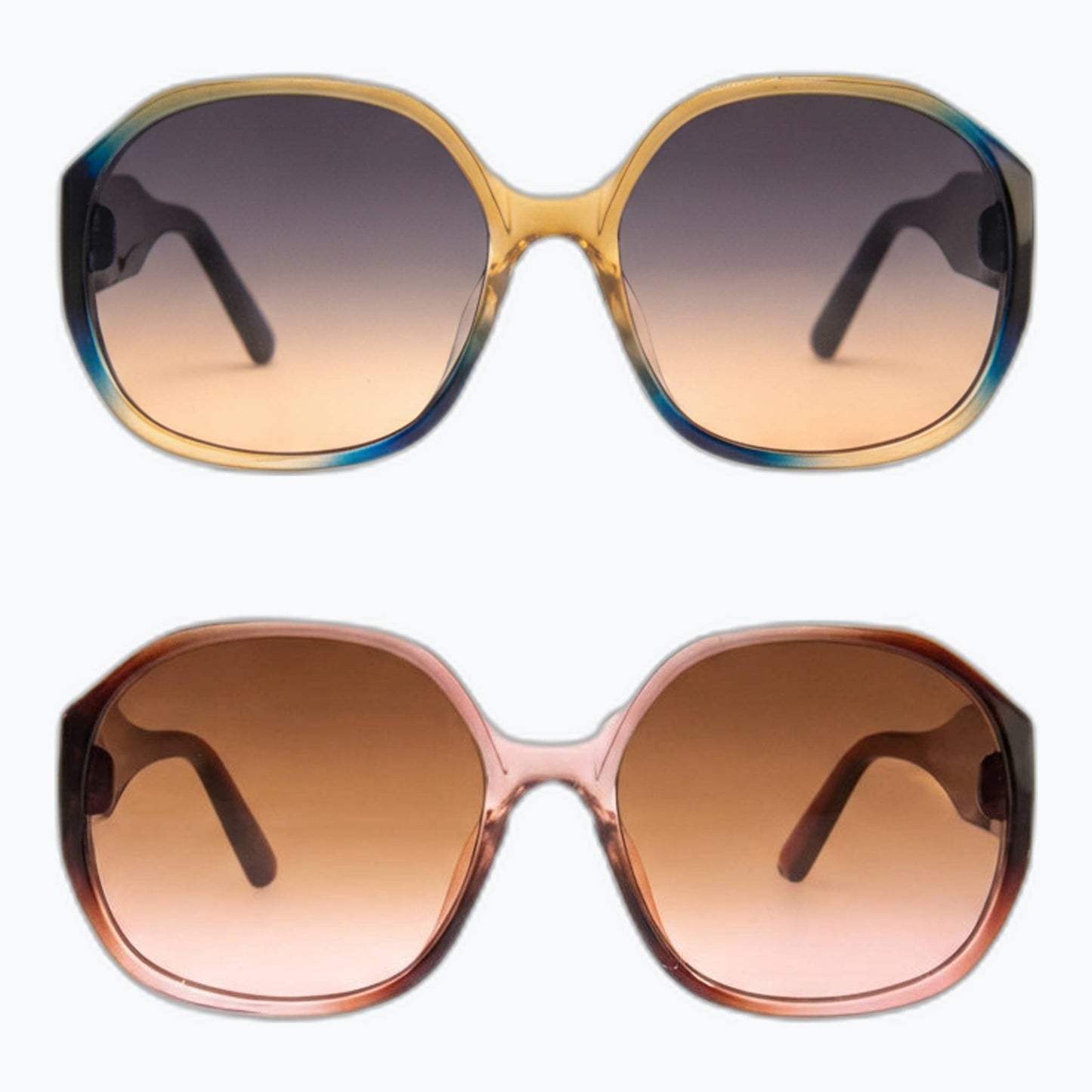 Jaxy Eyewear - Studio - Oversized Gradient Polarized Sunglasses for Women: Brown/Pink