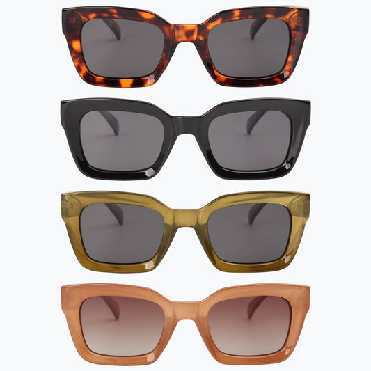 Jaxy Eyewear - Eclipse - Classic Polarized Square Sunglasses: Sand