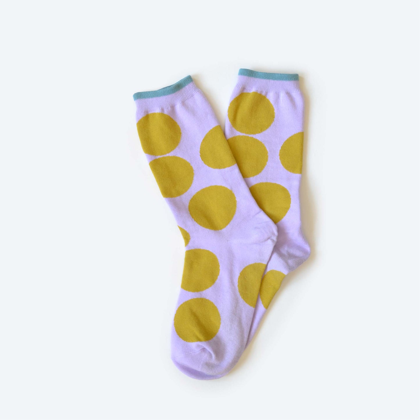 Hooray Sock Co. - Sutro Bold Dot Crew Socks — Wisteria: Small (Women's 4 - 10)