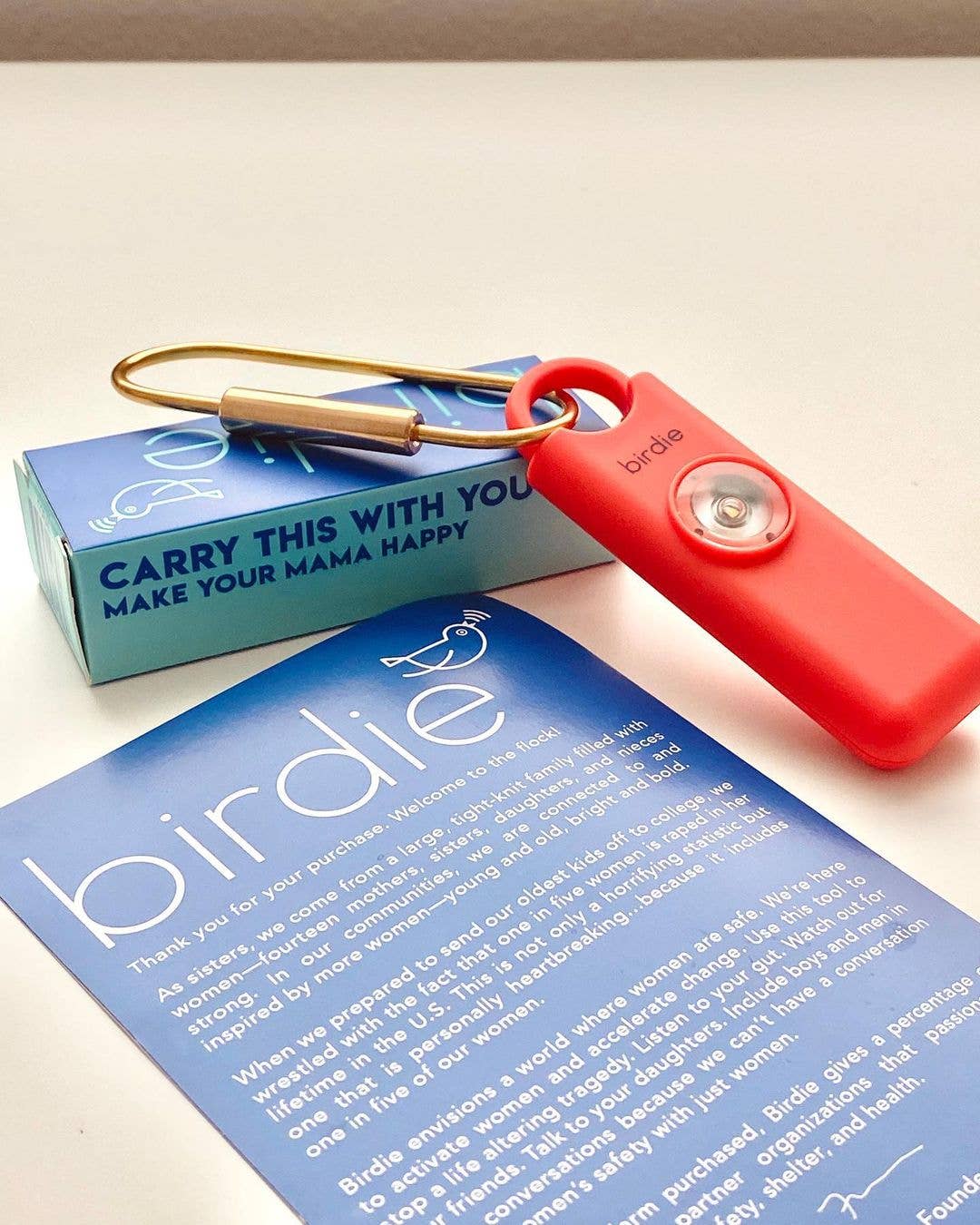 She's Birdie - She's Birdie Personal Safety Alarm: Single / Metallic Red