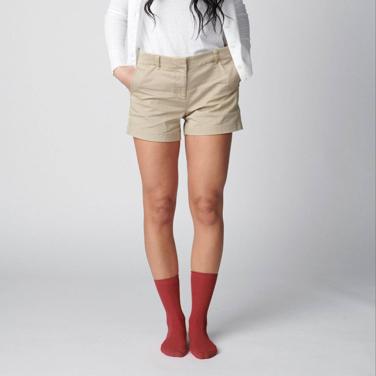 Hooray Sock Co. - Everyday Solid Crew Socks — Terracotta: Small (Women's 4 - 10)