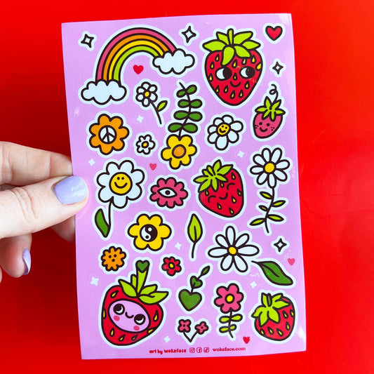 Sticker Sheet - Strawbebby