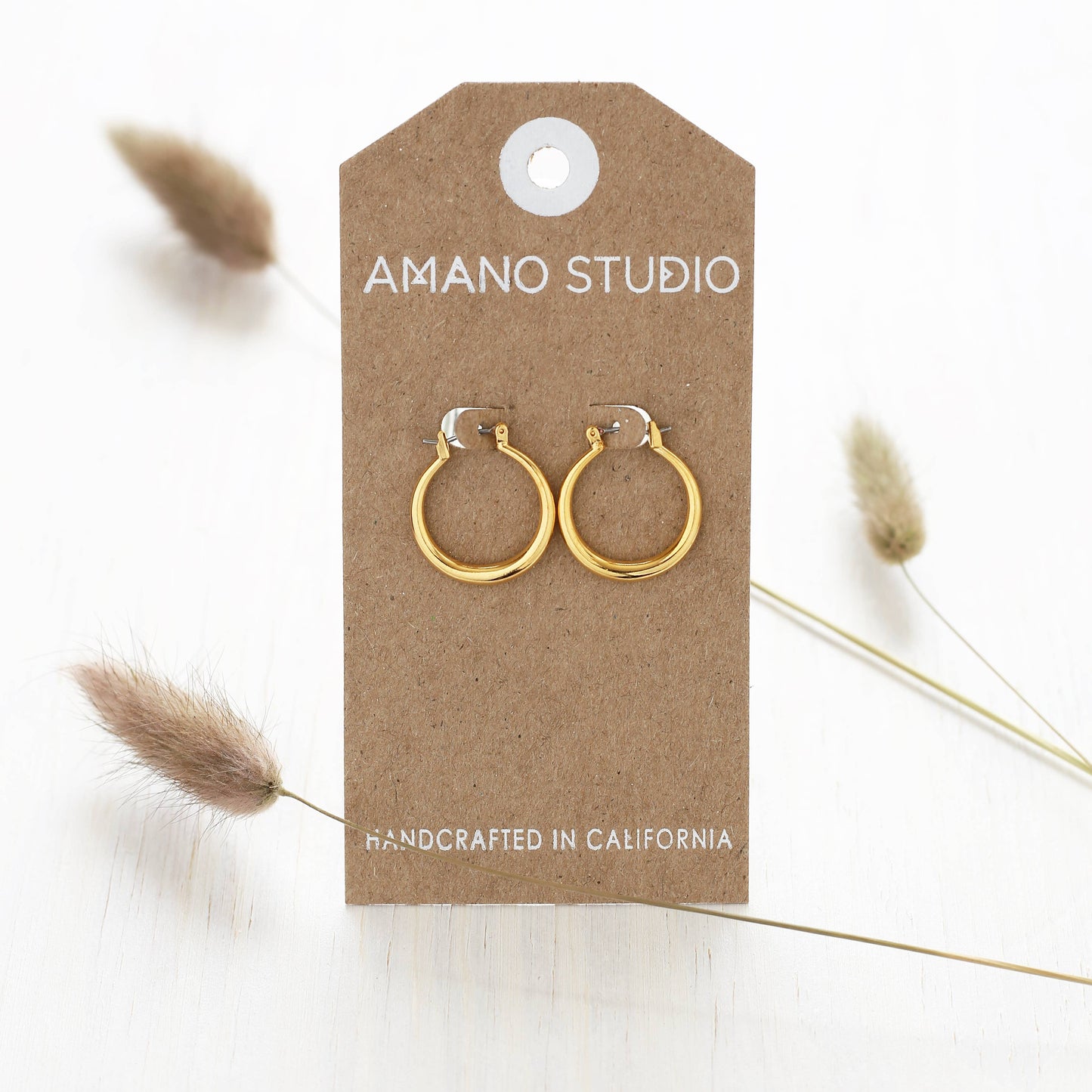 Small Maria Hoop Earrings: Gold
