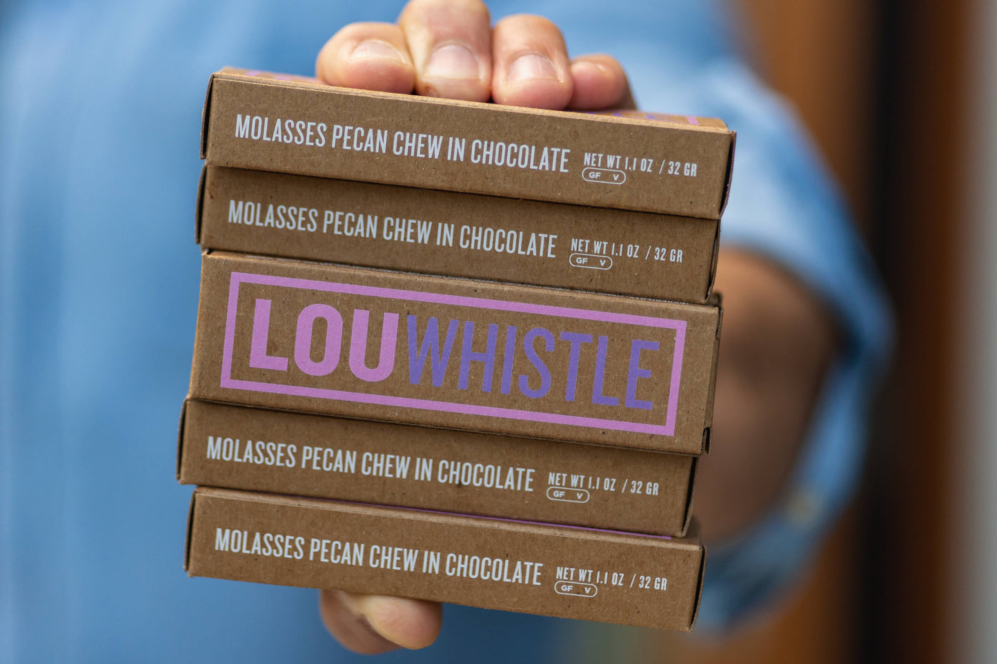 Oregon Bark - Lou Whistle - Molasses Pecan Chew Covered in Dark Chocolate