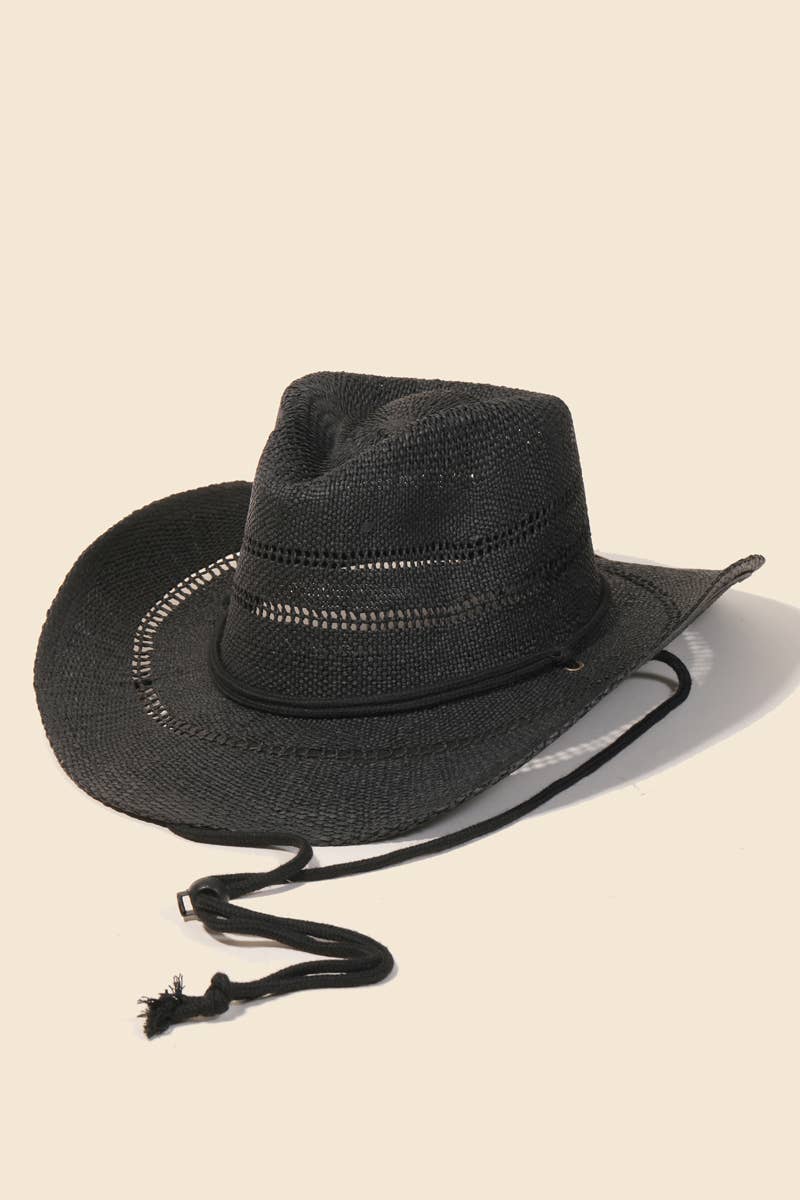Straw Weave Western Cowboy Hat: KA