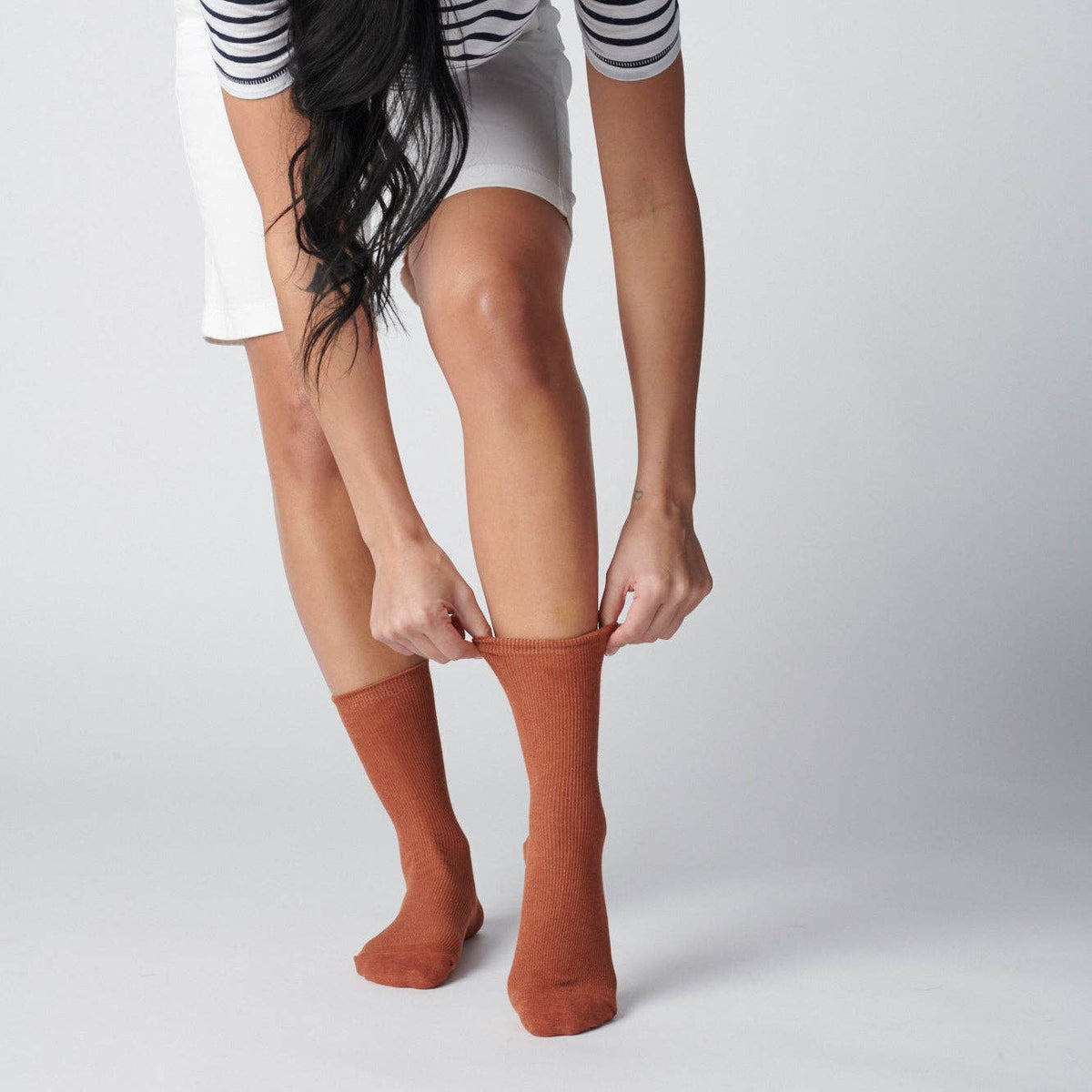 Hooray Sock Co. - Everyday Solid Crew Socks — Spice: Small (Women's 4 - 10)
