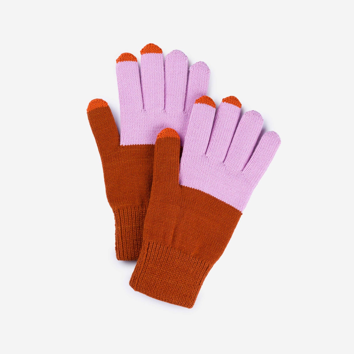 VERLOOP | knits - Colorblock Knit Touchscreen Gloves: Jade Yellow