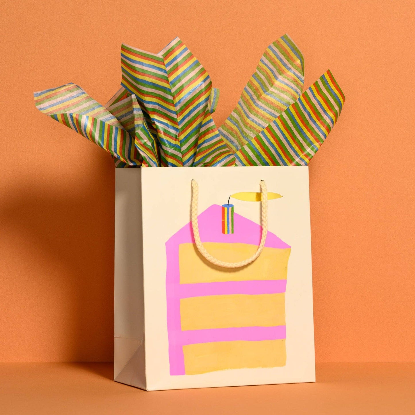 Colorful Stripe tissue paper: 5 Sheets