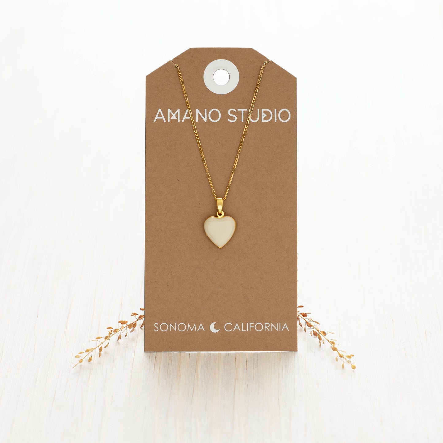 Amano Studio - Small Heart Enamel Locket: Canyon