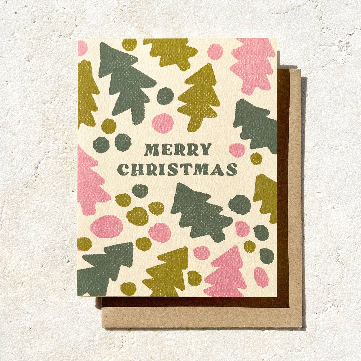 Daydream Prints - Merry Christmas • Fun Pink and Green Christmas Tree Card