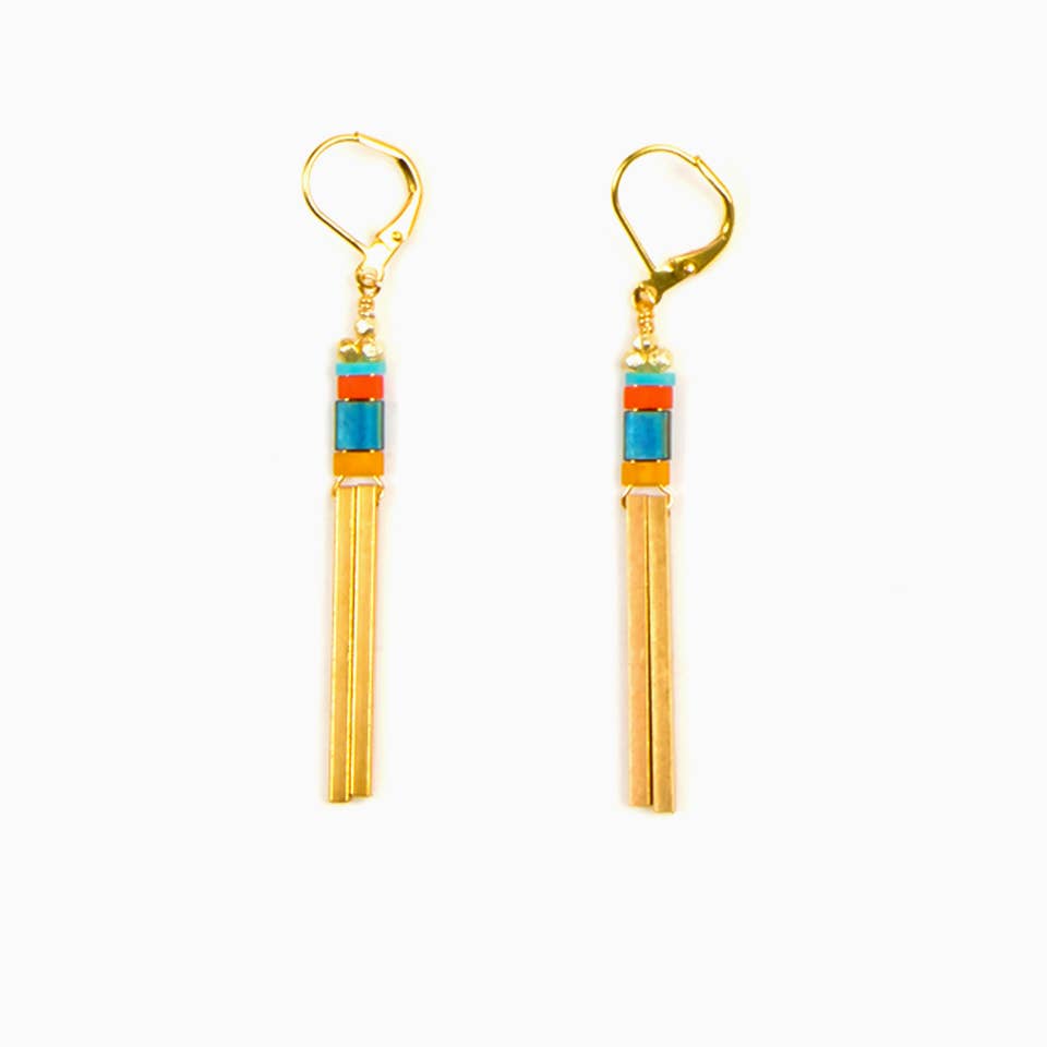 Altiplano - Miyuke Stick Earrings: Green