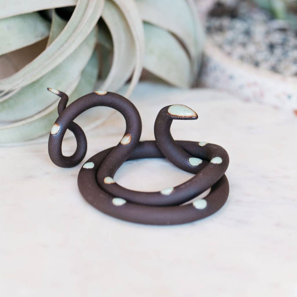 Carter & Rose - Medium Ceramic Snake: Sylvia / Without Plant