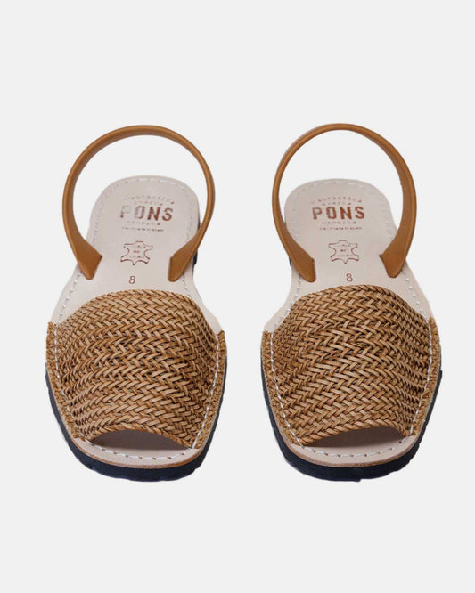 Pons Shoes - Classic Style Woven - Caramel: 7