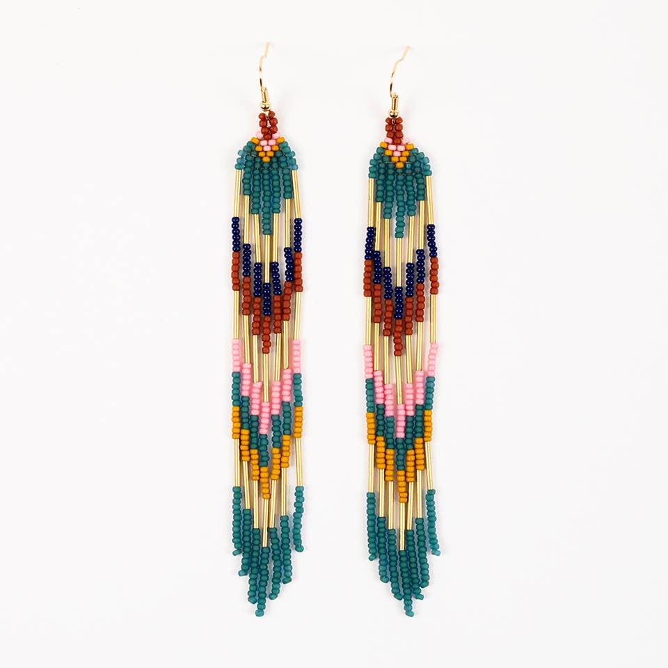 Free Spirit Fringe Earrings: Deep Pop