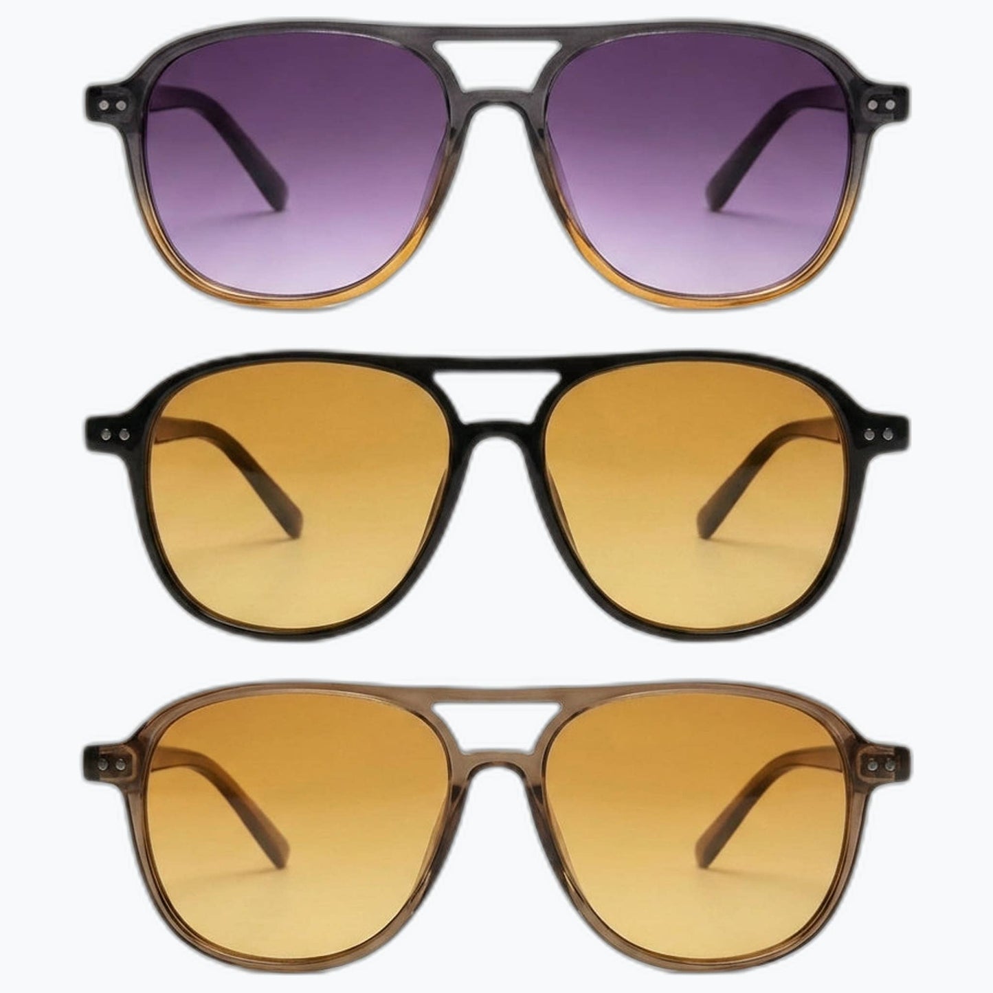 Jaxy Eyewear - Eastwood - Retro Polarized Aviator Unisex Sunglasses: Grey