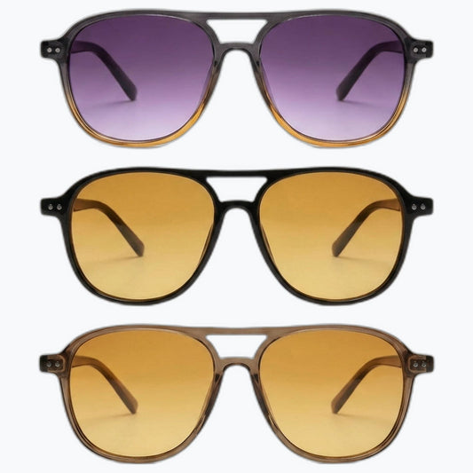 Jaxy Eyewear - Eastwood - Retro Polarized Aviator Unisex Sunglasses: Grey