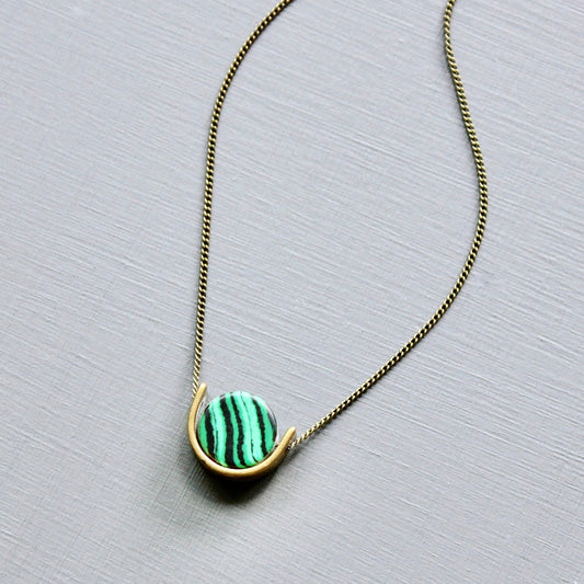 David Aubrey Jewelry - JLT216 malachite mini necklace