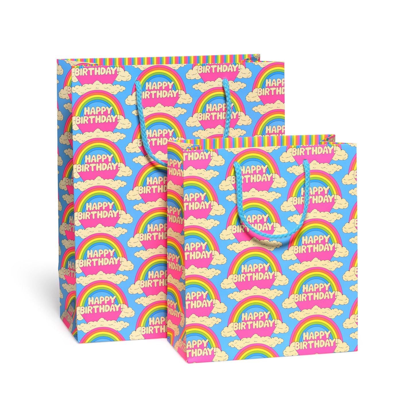 Red Cap Cards - All Over Rainbows gift bags: Medium