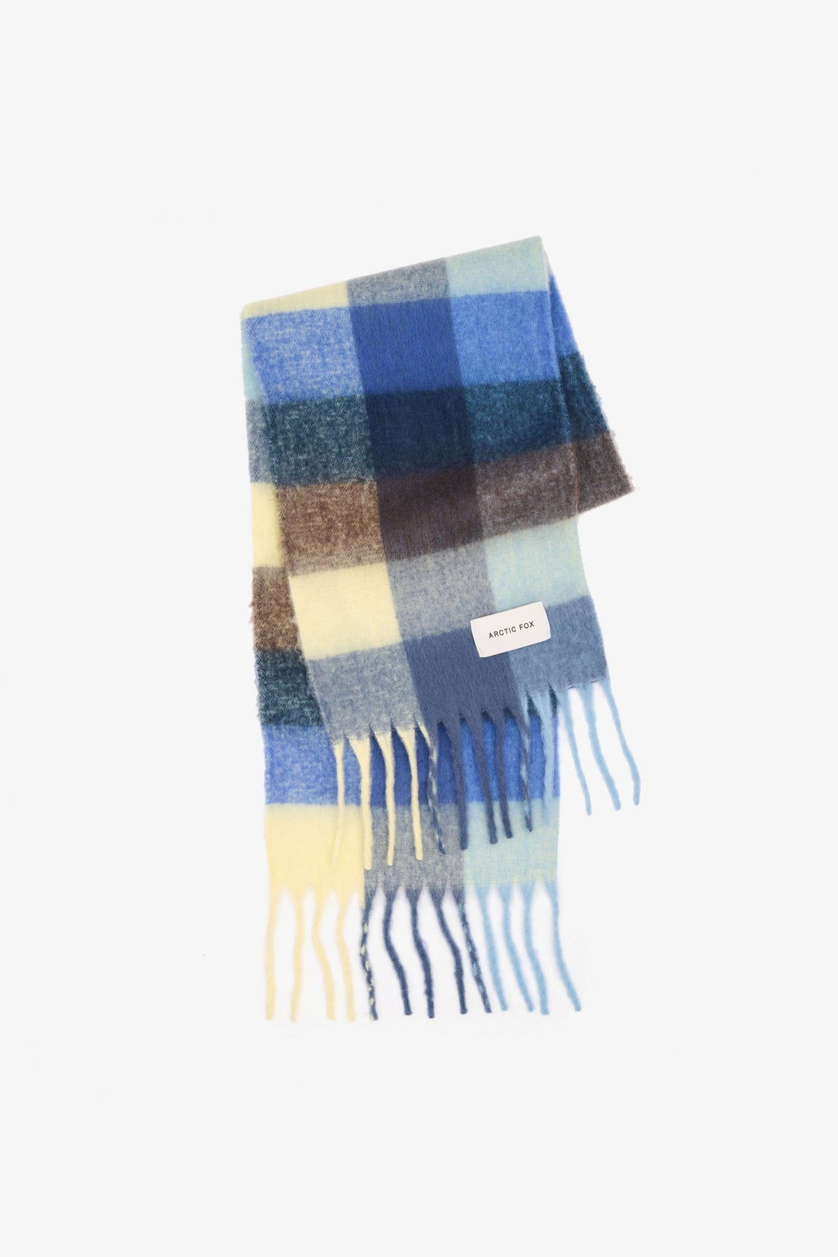 Arctic Fox & Co. - North America - The Reykjavik Scarf - 100% Recycled - Blue Yellow - FW26