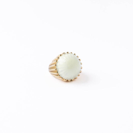INK + ALLOY - Isabella Enamel Cocktail Ring Ivory - Adjustable Size Wholesale