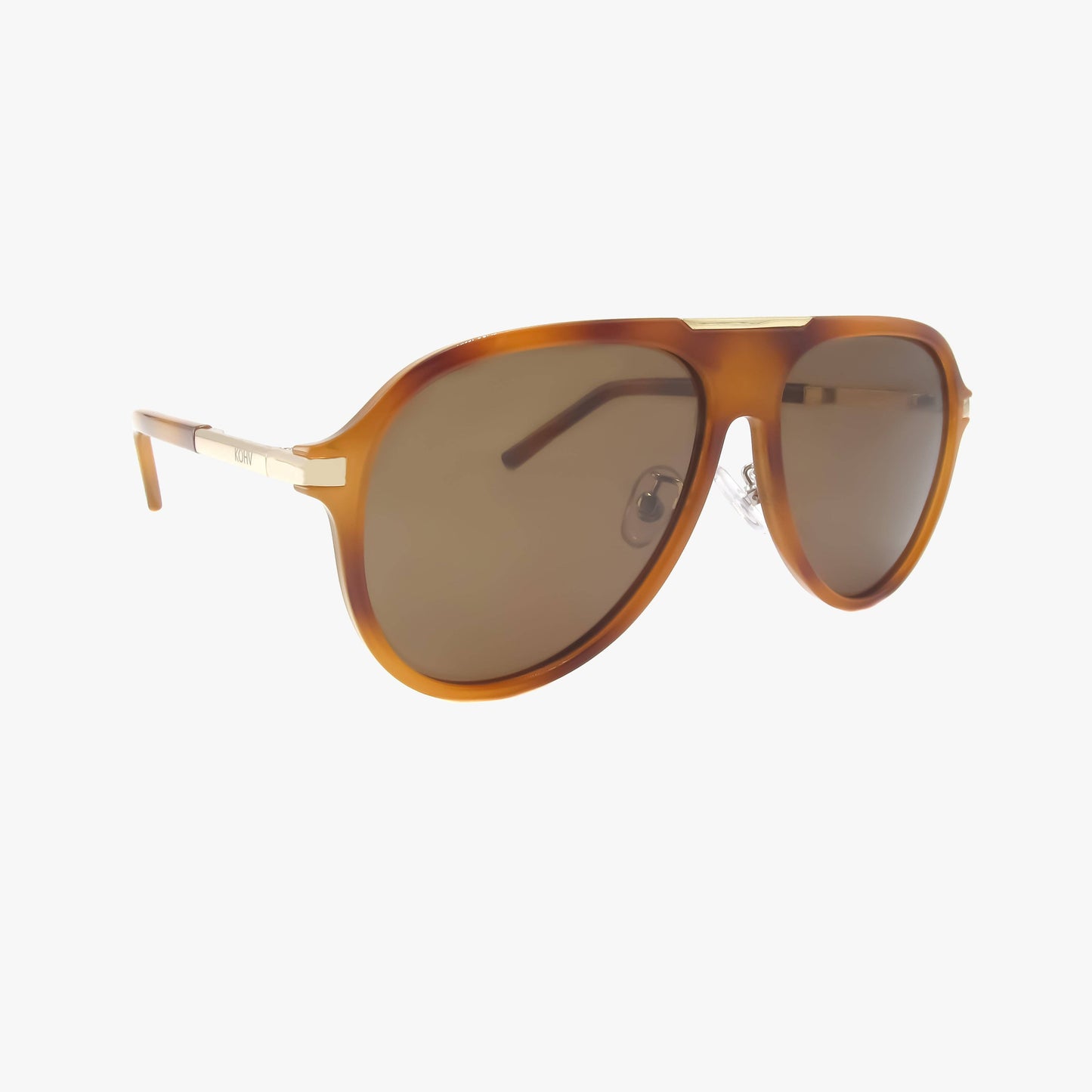 Kohv Eyewear - AURA HONEY TORTOISE Polarized Fashion Aviator Sunglasses