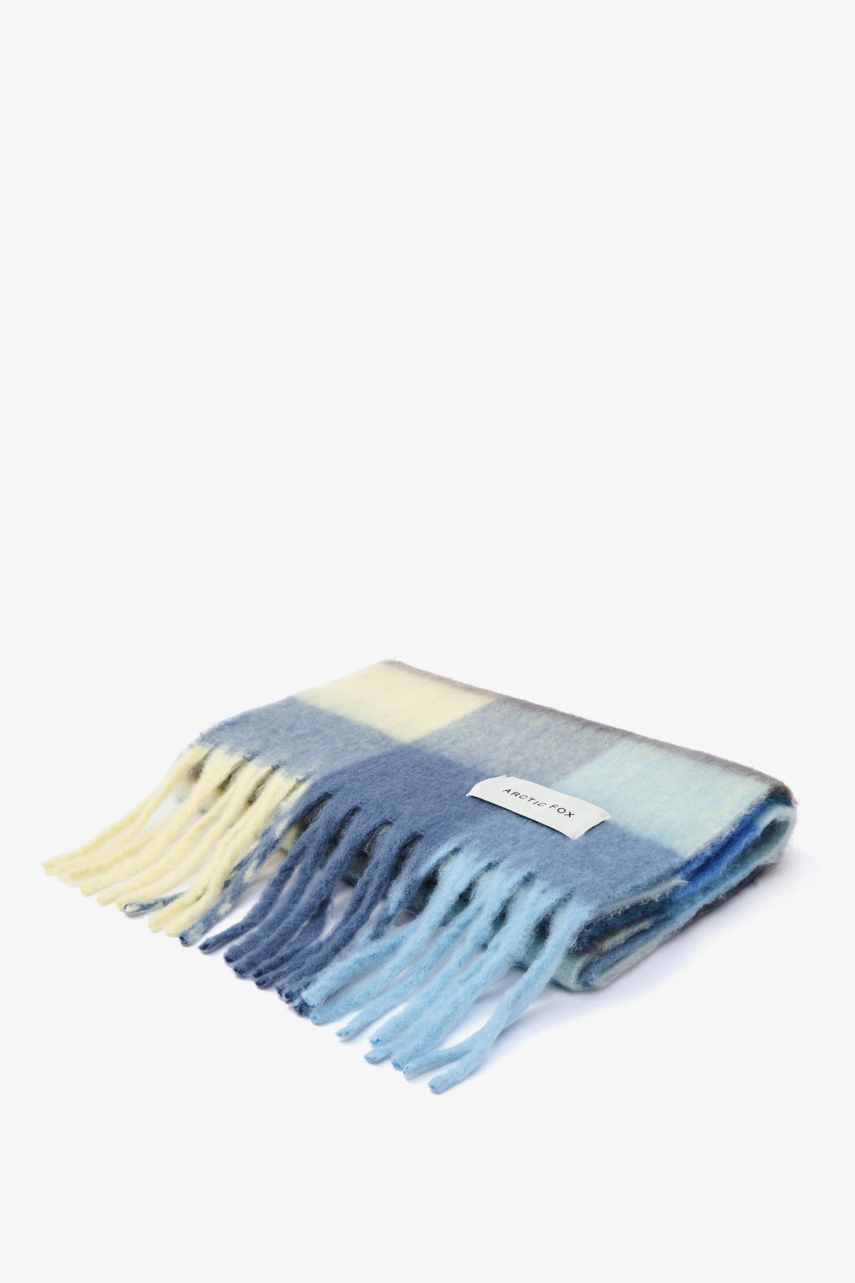 Arctic Fox & Co. - North America - The Reykjavik Scarf - 100% Recycled - Blue Yellow - FW26