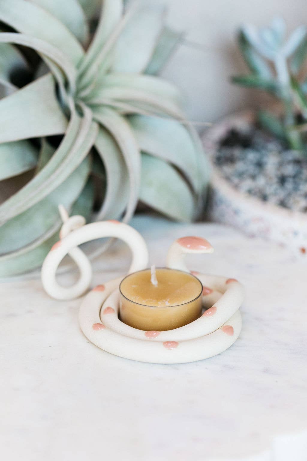 Carter & Rose - Ceramic Snake Tealight: Selma