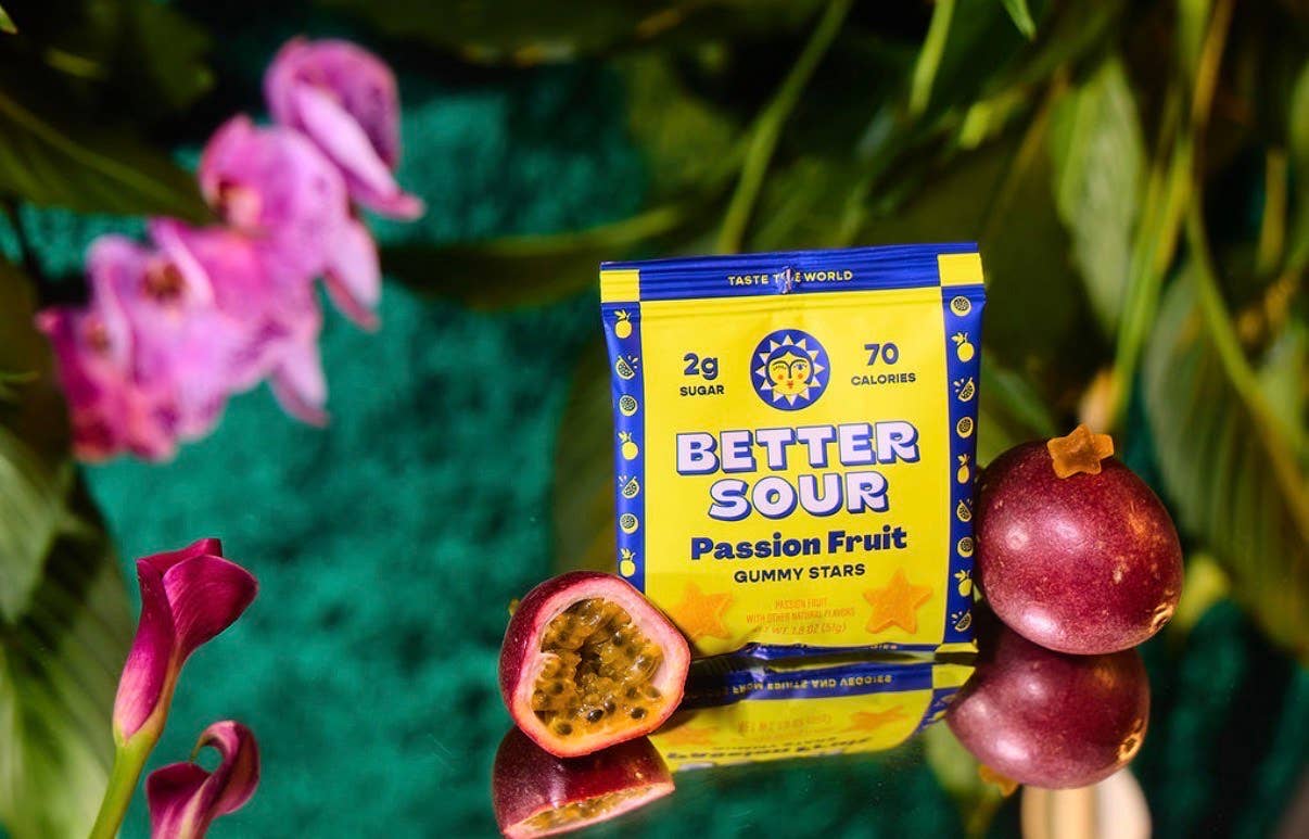 Better Sour - Better Sour | Passion Fruit Gummy Stars, 1.8oz