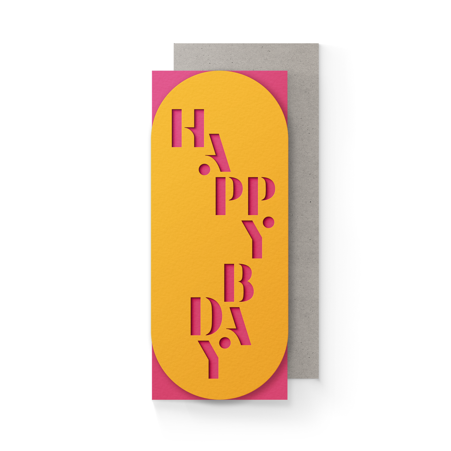 Dear Beni - Happy Bday #10 Slim Sleeve Card - Citrus