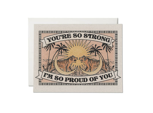 Red Cap Cards - You're So Strong congratulations greeting card