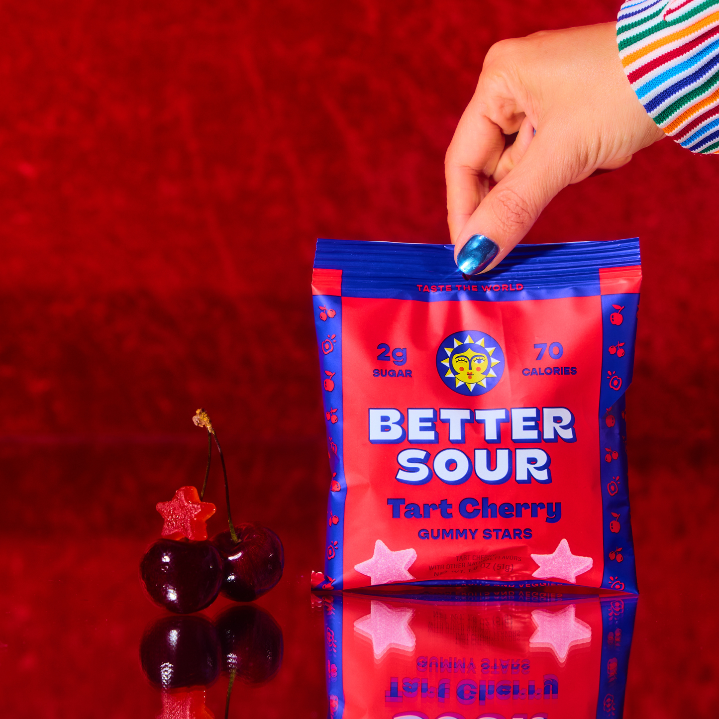 Better Sour - Better Sour | Tart Cherry Gummy Stars, 1.8oz