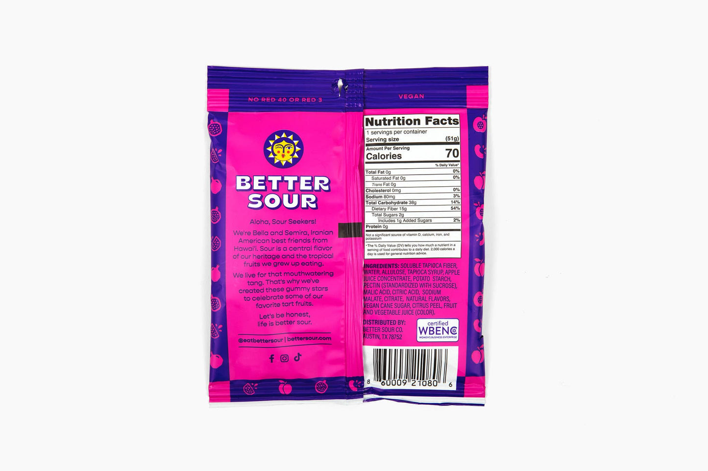 Better Sour - Better Sour | Pomegranate Apricot Gummy Stars, 1.8oz