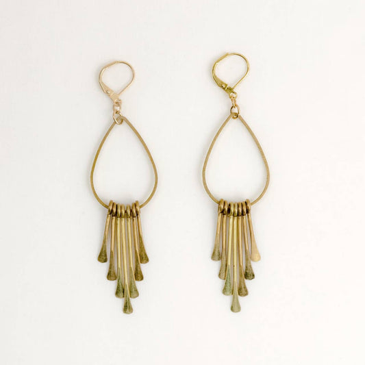 Altiplano - Paddle Pin Fringe Earring: Gold