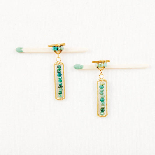 Altiplano - Chrysocolla Rondell Post Earrings