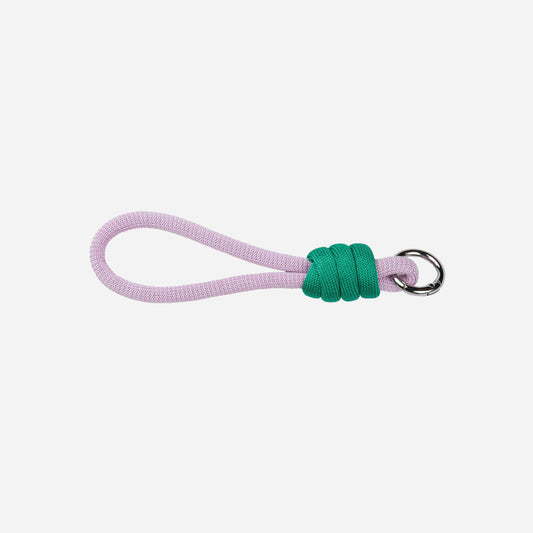 Colorblock Loop Keychain: Pink