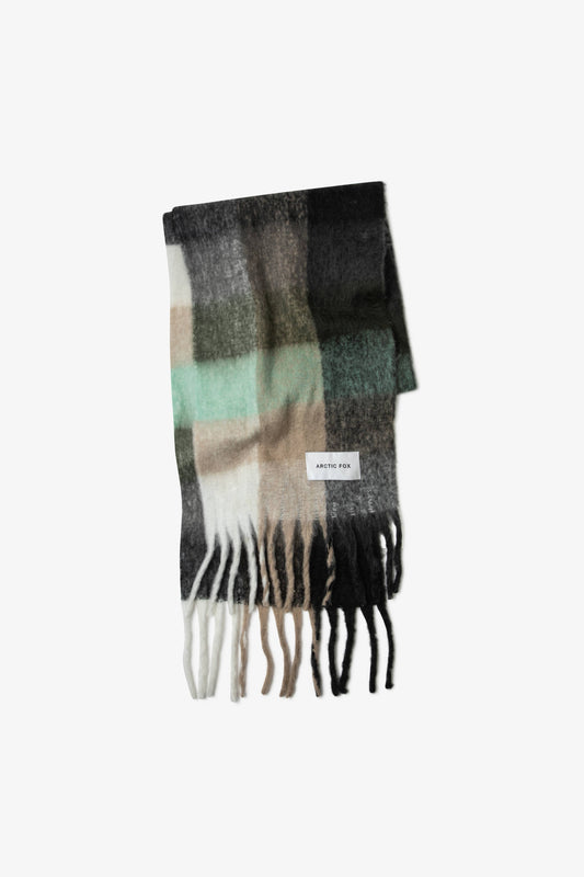 ARCTIC FOX & CO. - The Reykjavik Scarf - 100% Recycled - Black Check - AW24