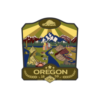 Landmarks Unlimited - State of Oregon 2.5" Sticker