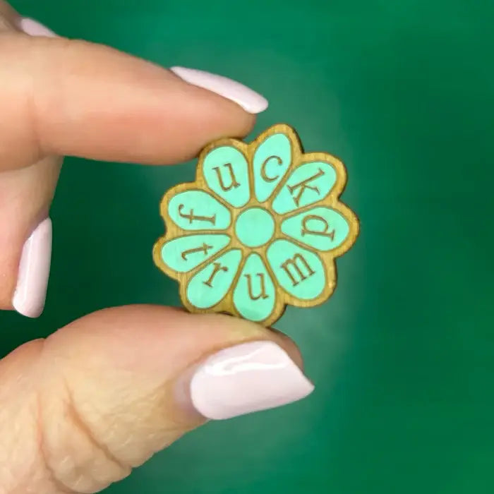 SnowMade - F*ck Trump Wooden Pins: Flower