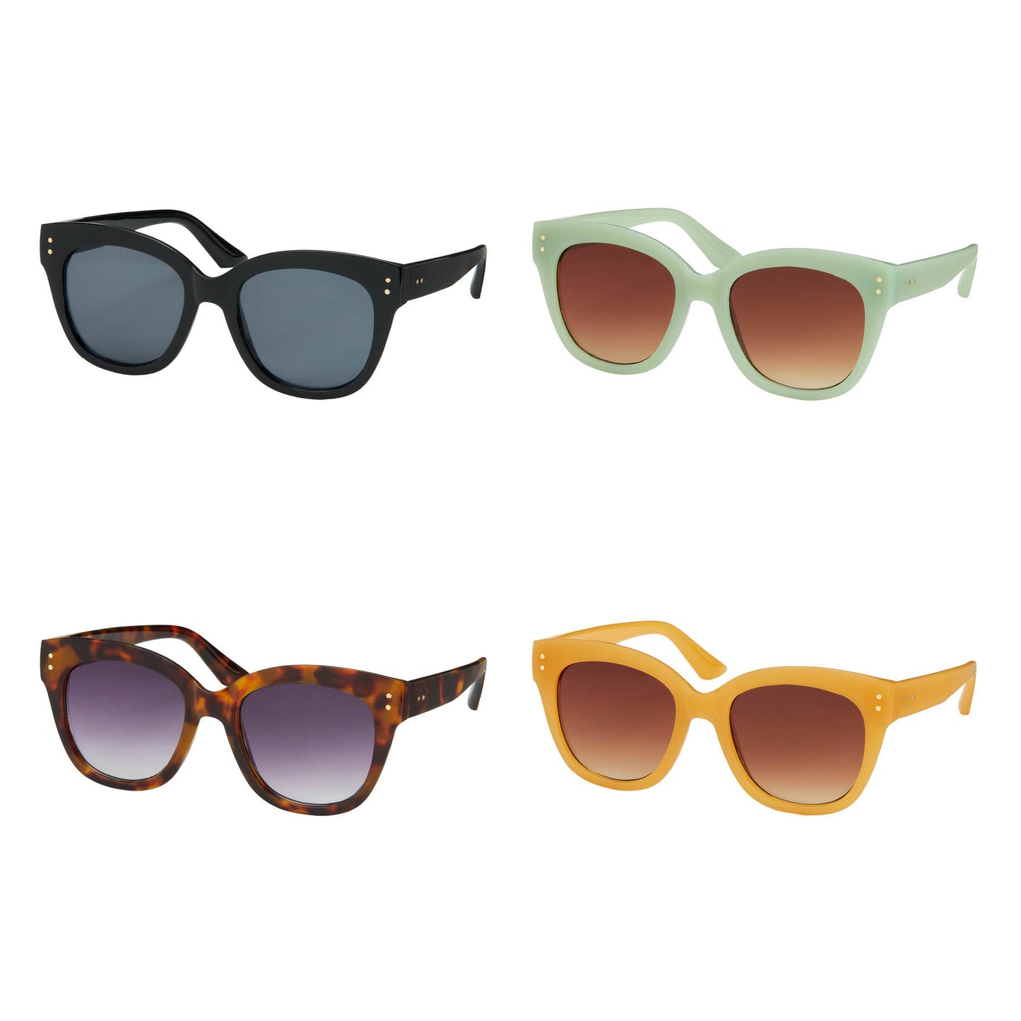 Blue Gem Sunglasses Inc - 1256 Rose- Round Cat Eye Sunglasses