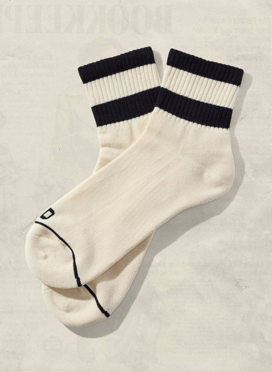WELD Mfg. - Striped Quarter Socks: Black