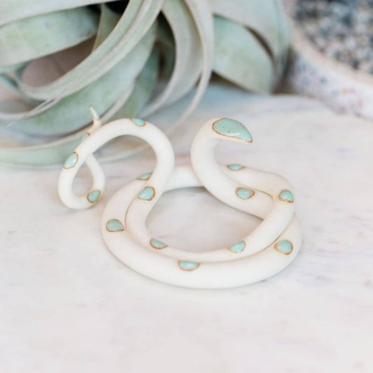 Carter & Rose - Medium Ceramic Snake: Sylvia / Without Plant