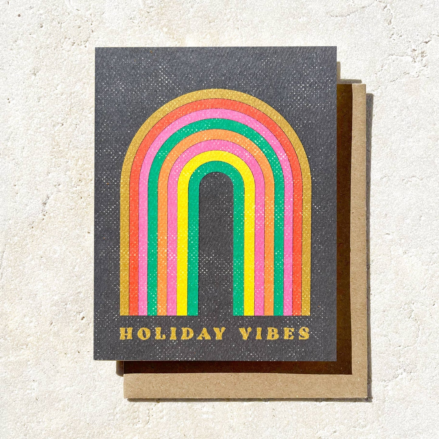 Daydream Prints - Holiday Vibes - Rainbow Christmas card