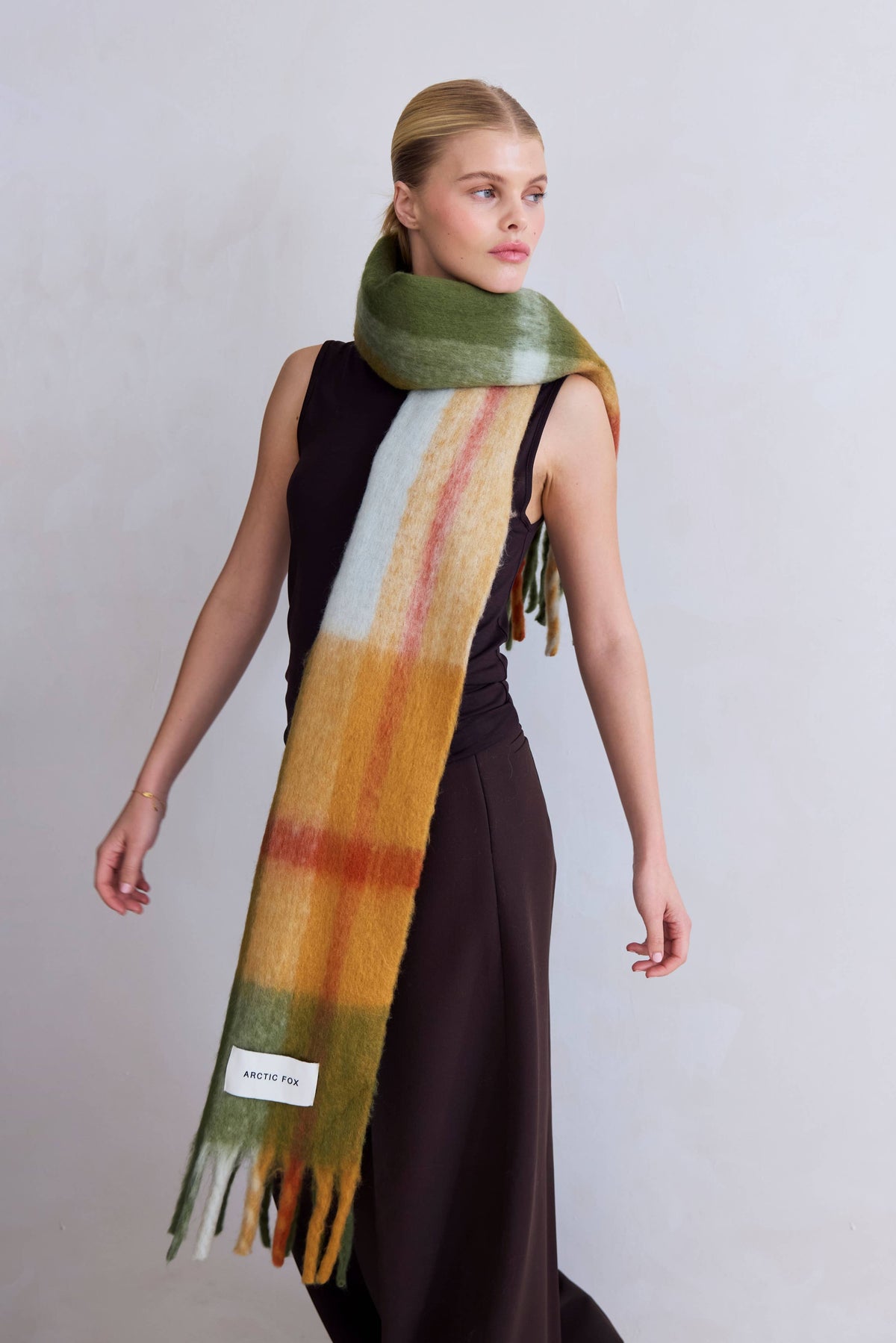 Arctic Fox & Co. - North America - The Stockholm Scarf - 100% Recycled - Mossy Spring - FW26