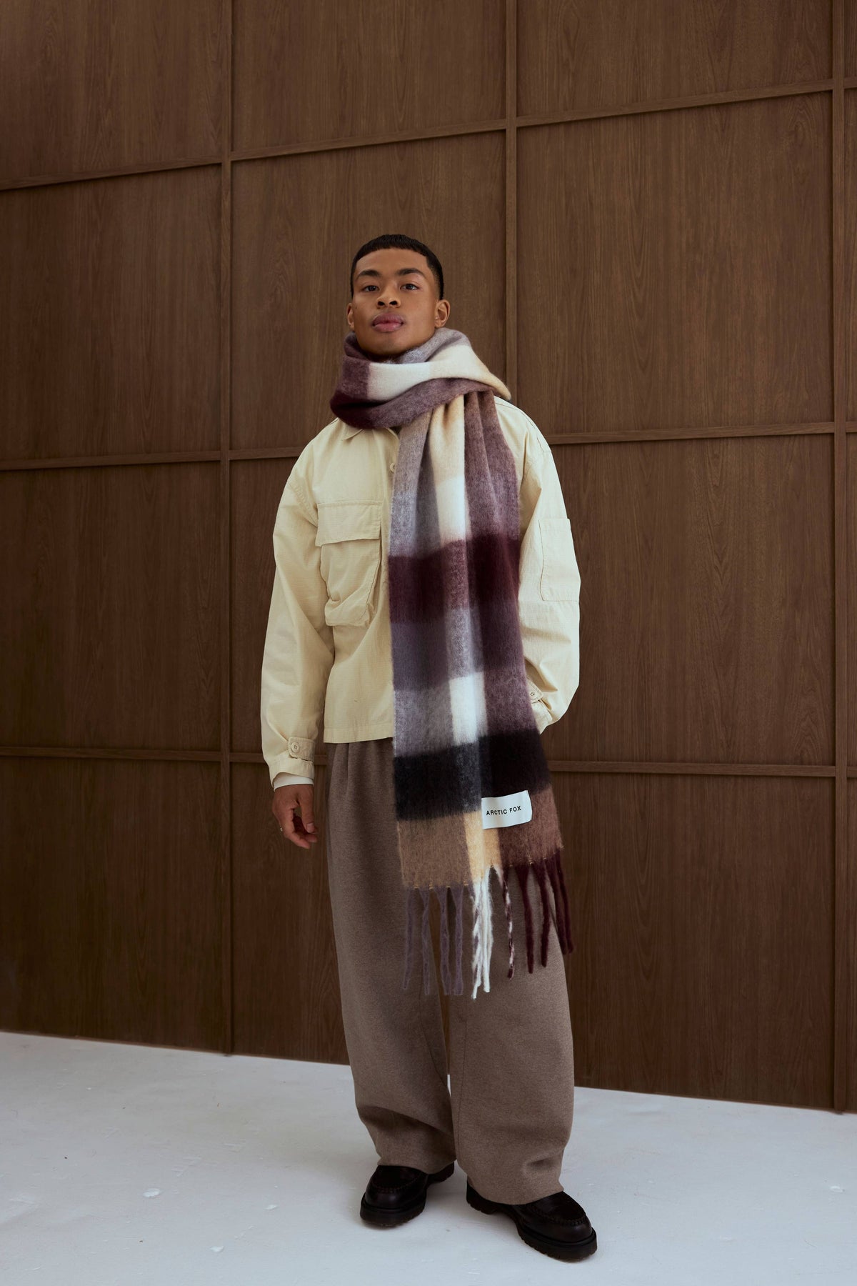Arctic Fox & Co. - North America - The Reykjavik Scarf - 100% Recycled - Dark Berry - FW26