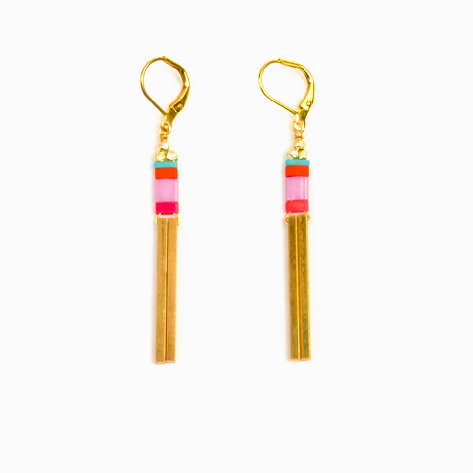 Altiplano - Miyuke Stick Earrings: Green