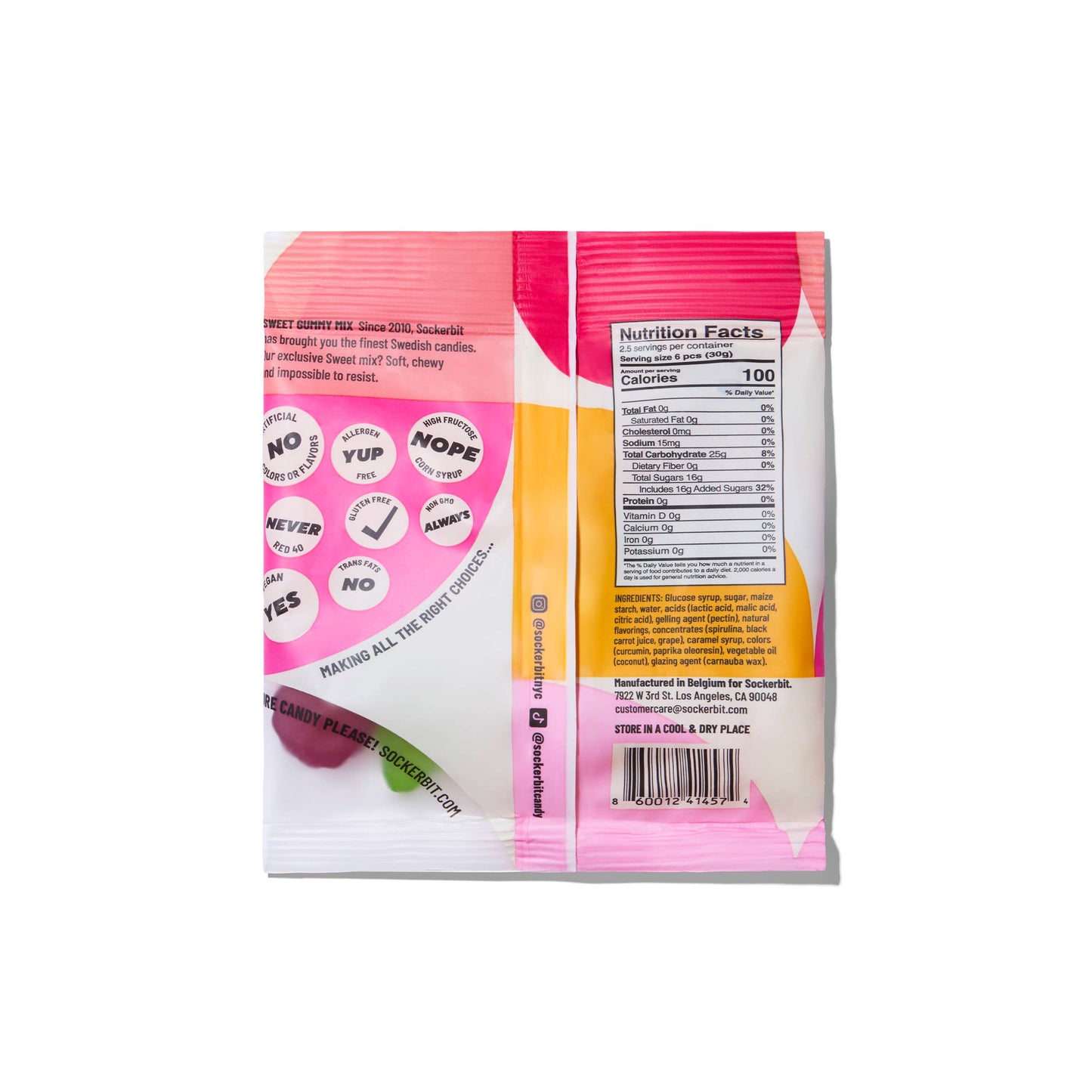 Sockerbit - Sweet Gummy Mix Swedish Candy - 2.8oz