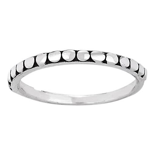 Tiger Mountain Jewelry - Dot Dot Dot Sterling Silver Band Ring: 7