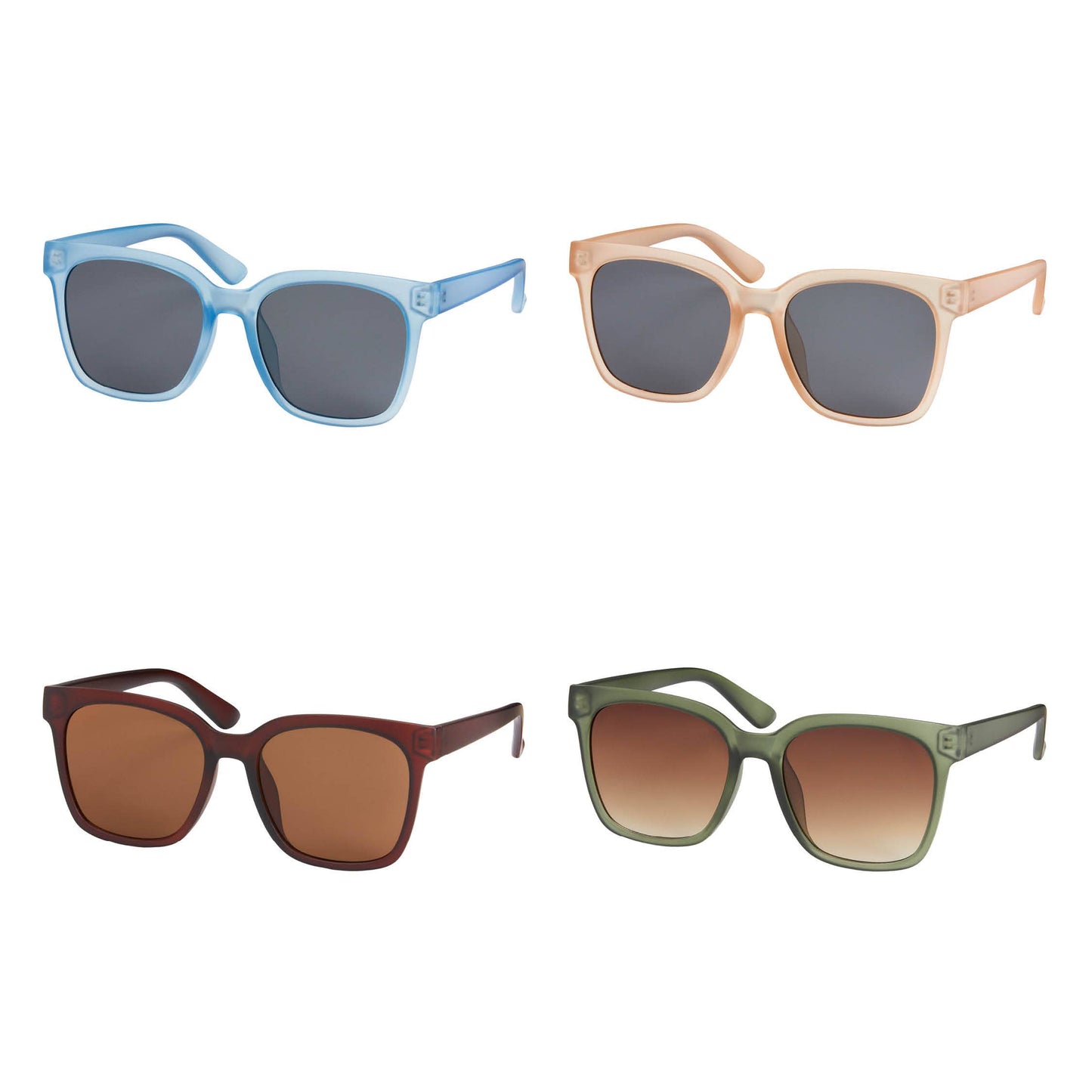 Blue Gem Sunglasses Inc - 1202 NEW ROSE SQUARE ASSORTED COLORS
