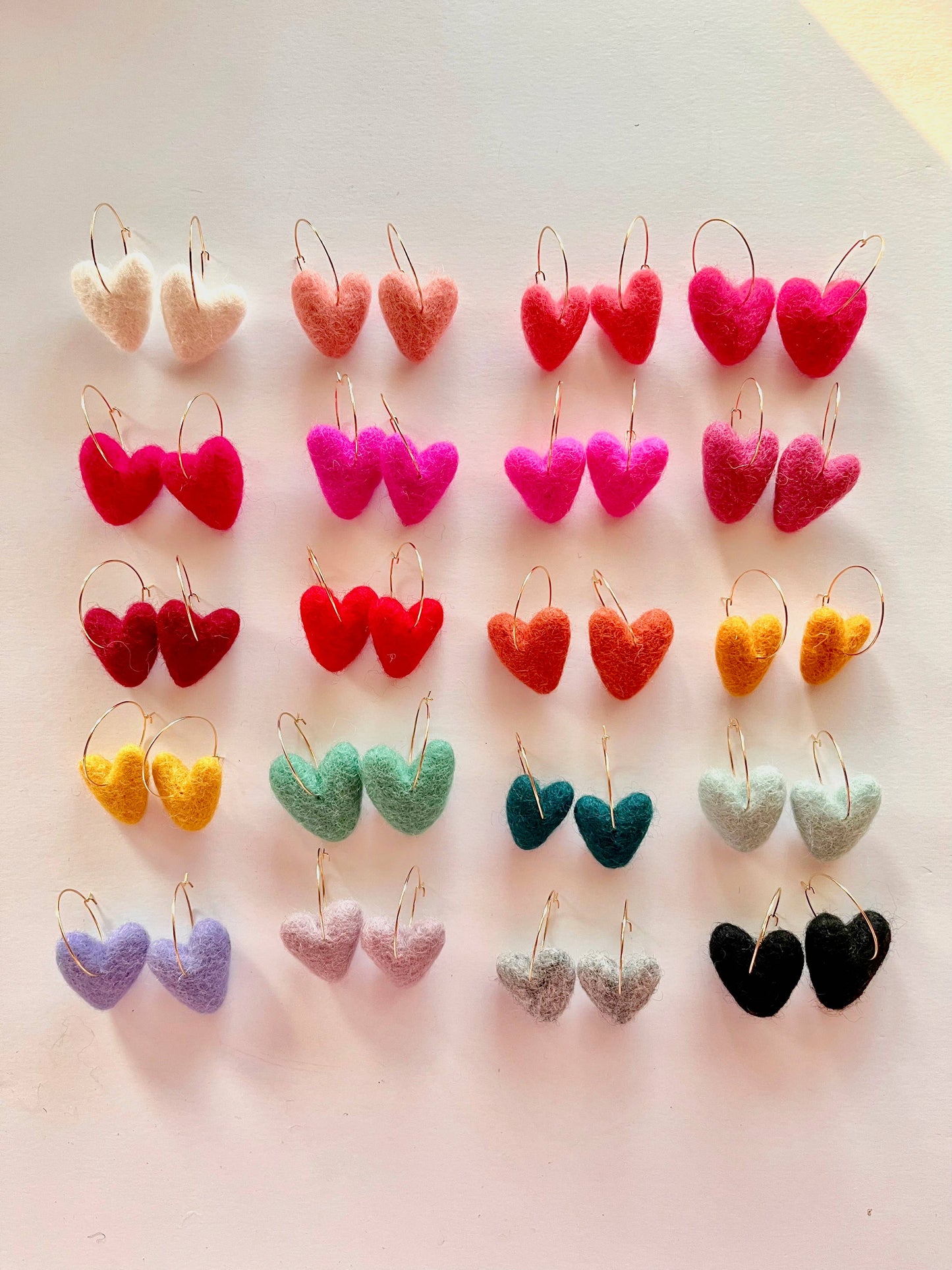 Heart Felt Earrings: White